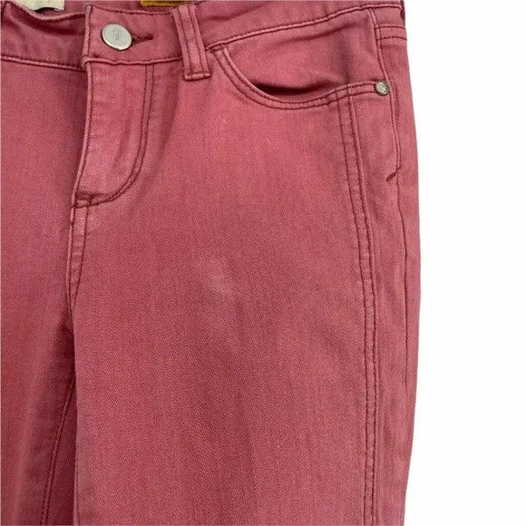 Pilcro And The Letterpress Pants Women's 25P Pink Denim Fit Slit Hem Crop Jeans - Picture 8 of 12